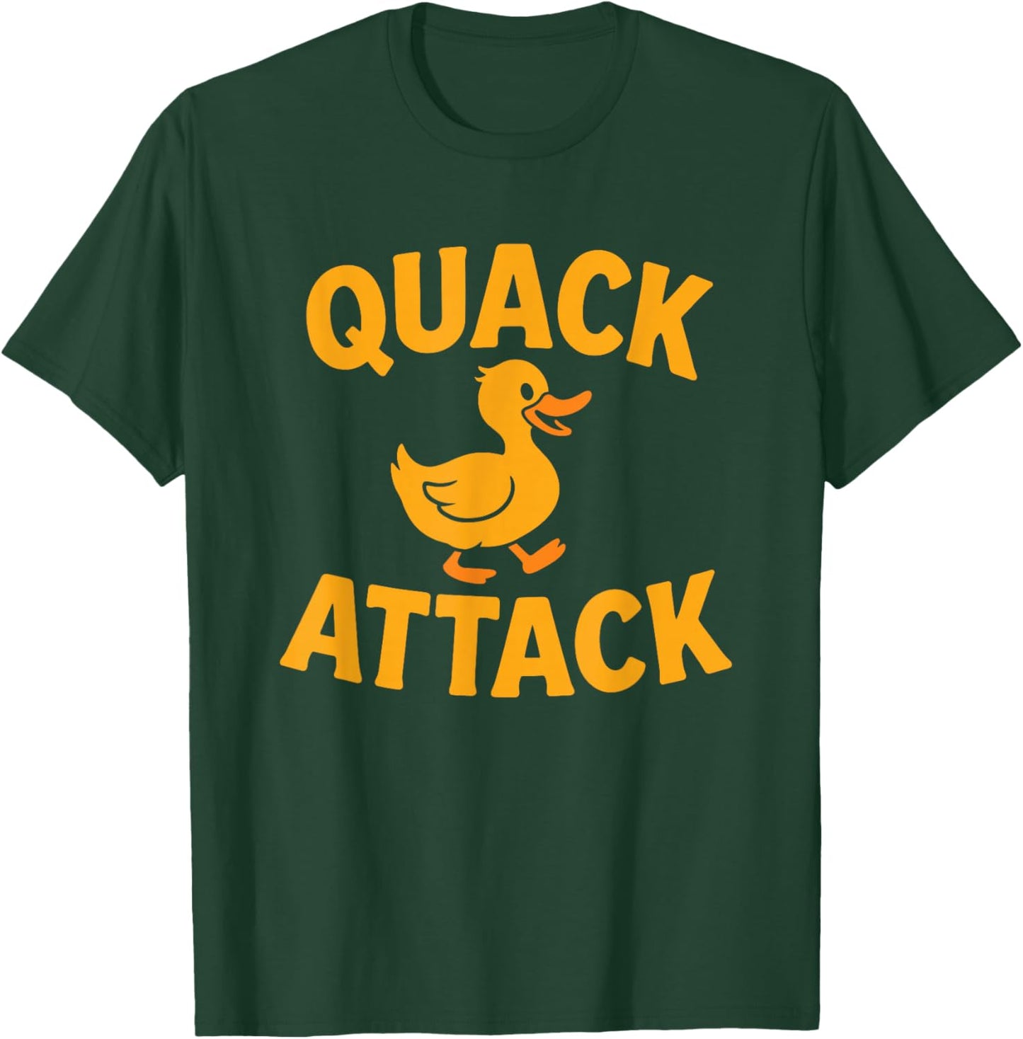 Funny Quack Attack Duck Graphic Retro Humor Cute Animal T-Shirt - T-Shirt | Forest
