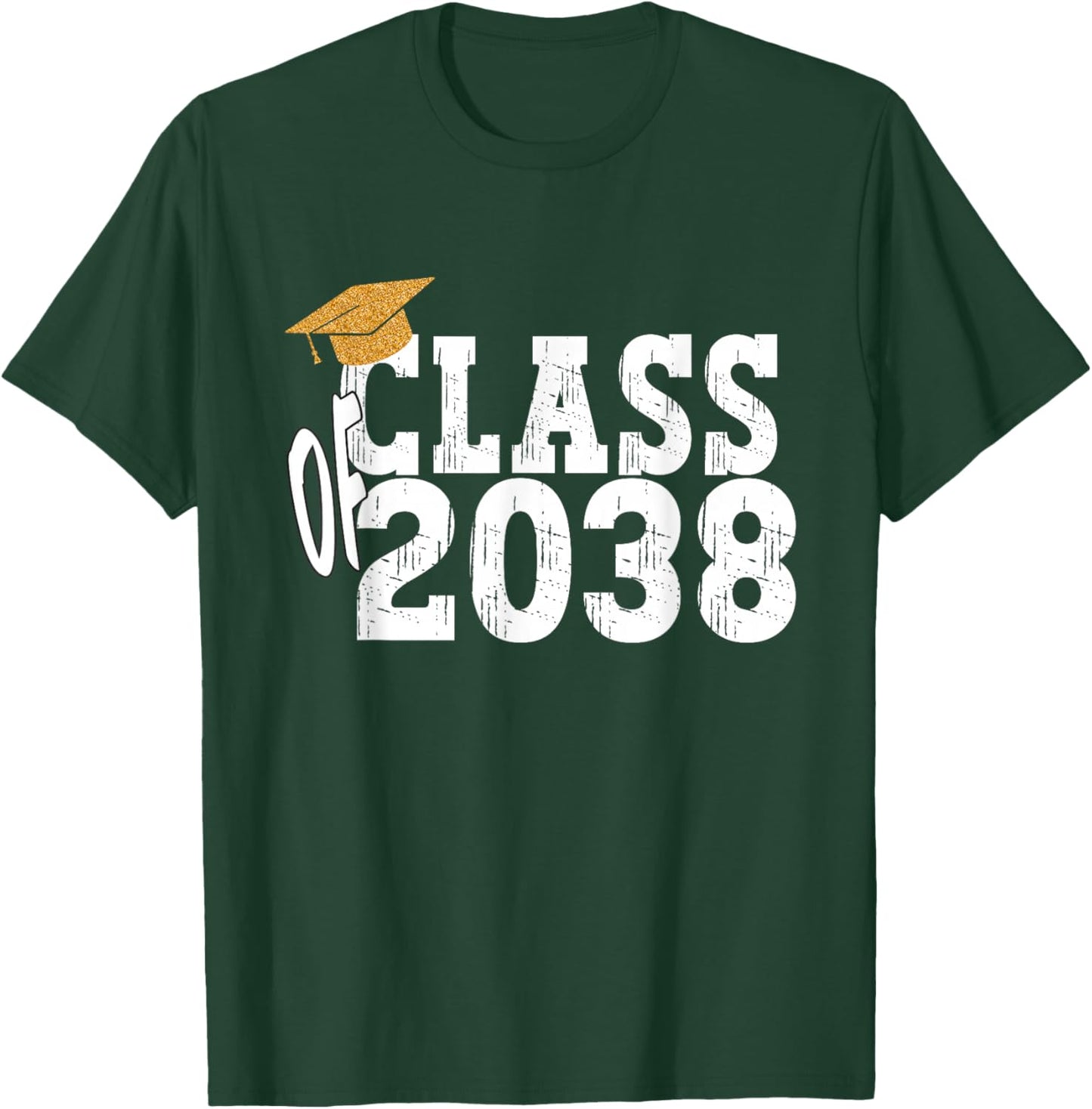 Class of 2038 Grow With Me Boy Girl First Day of Graduation T-Shirt - T-Shirt | Forest