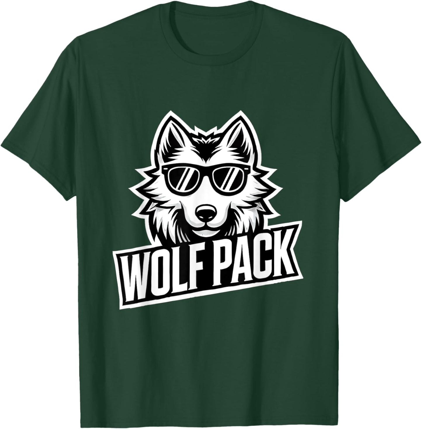 Wolf Pack - Cool Sunglasses Wolf Design for Team Spirit T-Shirt - T-Shirt | Forest