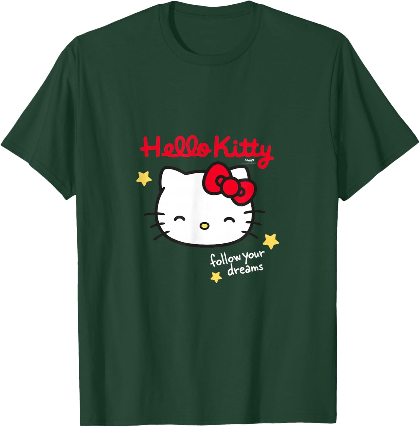 Hello Kitty Character Follow Your Dreams , black, S T-Shirt - T-Shirt | Forest