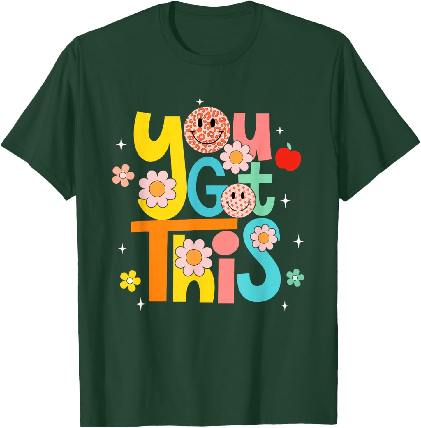 Groovy You Got This Motivational Testing Day Teacher Student T-Shirt - T-Shirt | Forest