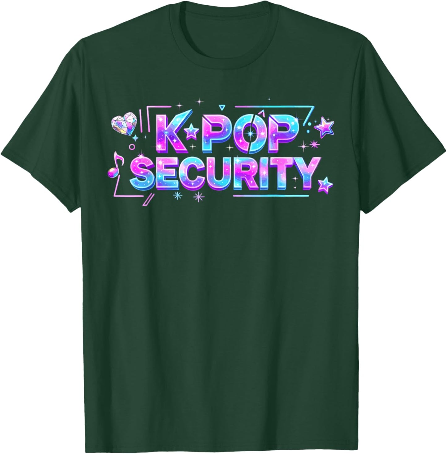 K-Pop Security Mom Dad Kids Funny Birthday Korean Music T-Shirt - T-Shirt | Forest