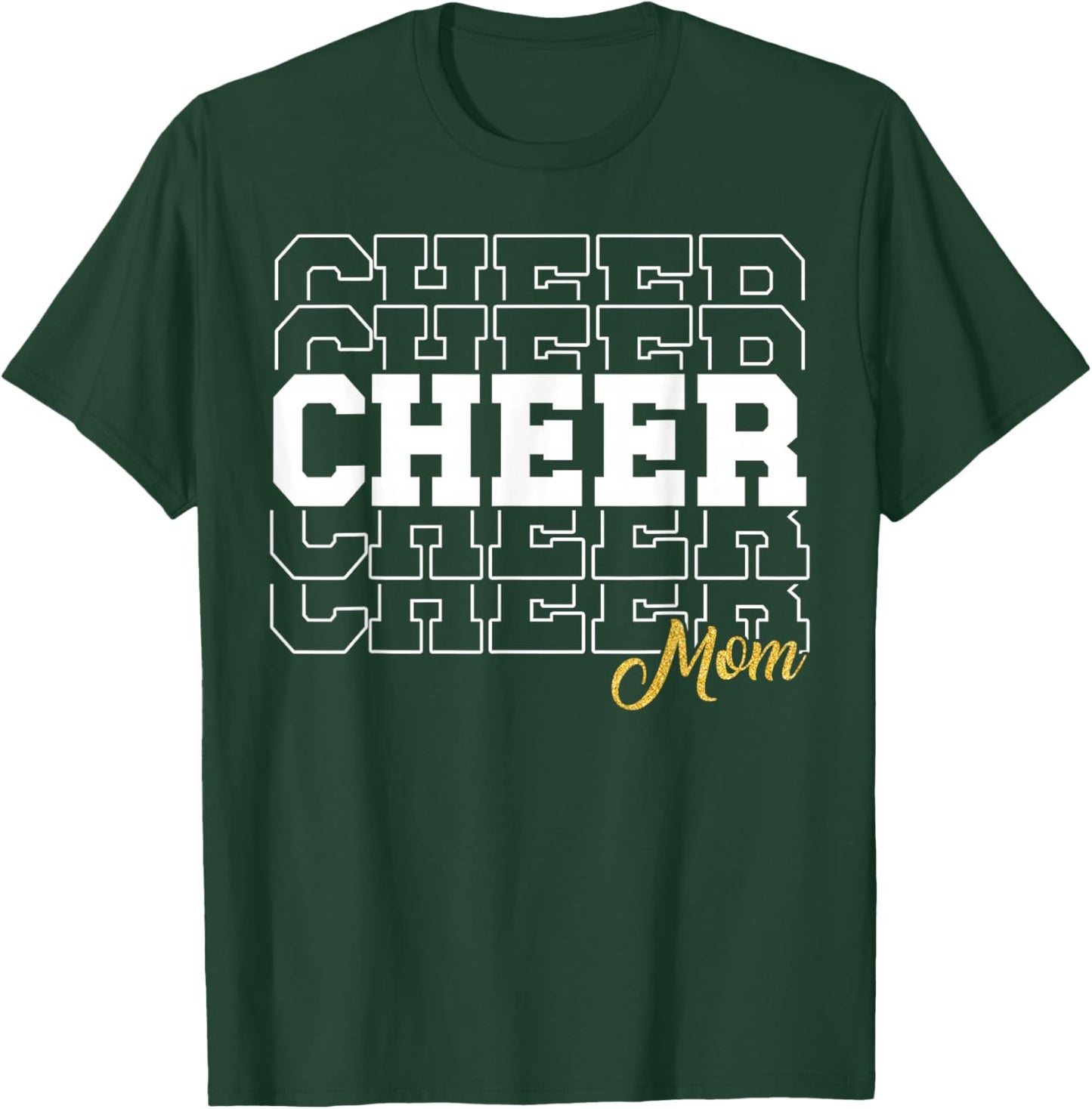 Cheer Mom Biggest Fan Cheerleader Girls Women Cheerleading T-Shirt - T-Shirt | Forest