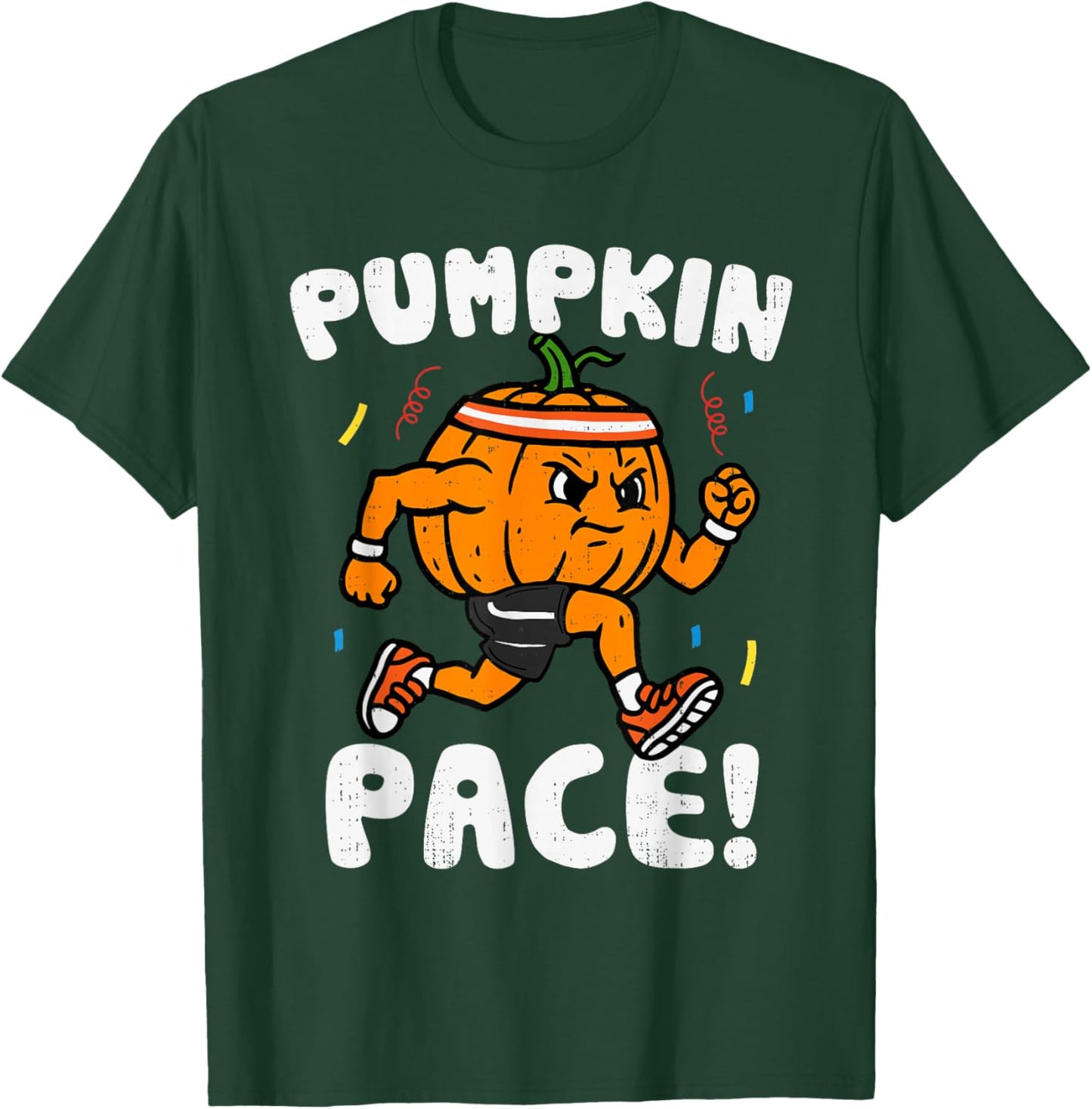 Pumpkin Pace Running Halloween Fall Run Costume Funny T-Shirt - T-Shirt | Forest