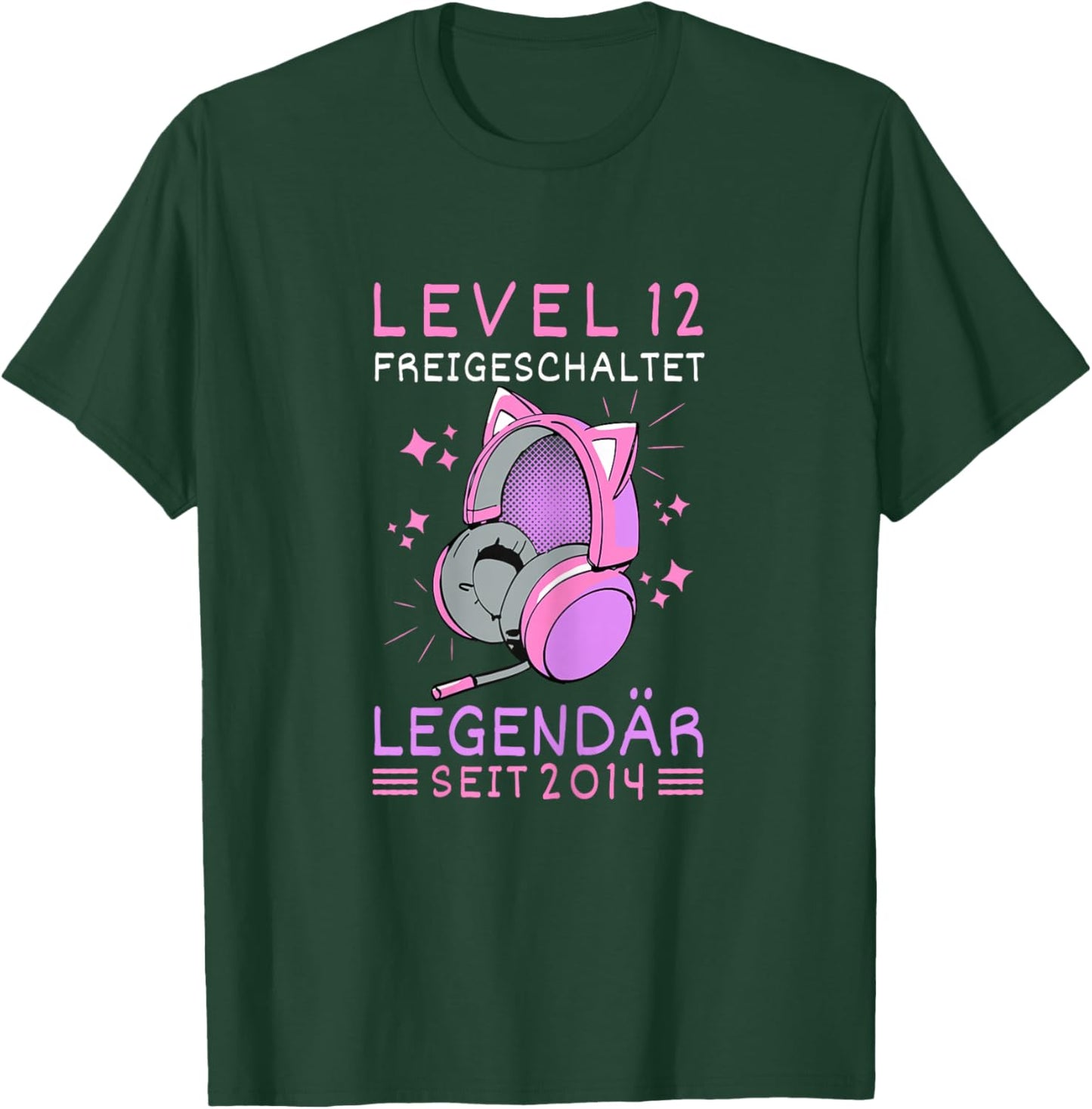 12th Birthday Girl Gamer Girl 2014 Birthday Level 12 T-Shirt - T-Shirt | Forest
