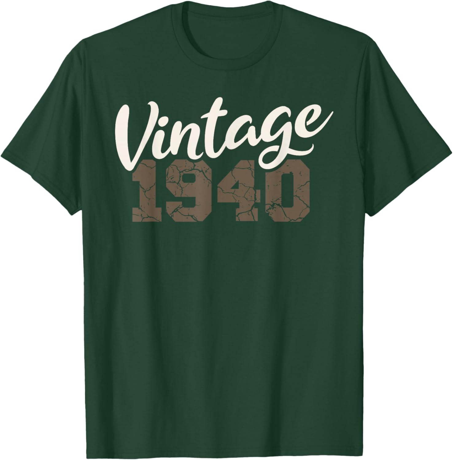 Vintage 1940 Anniversaire Homme Femme Graphique T-Shirt - T-Shirt | Forest