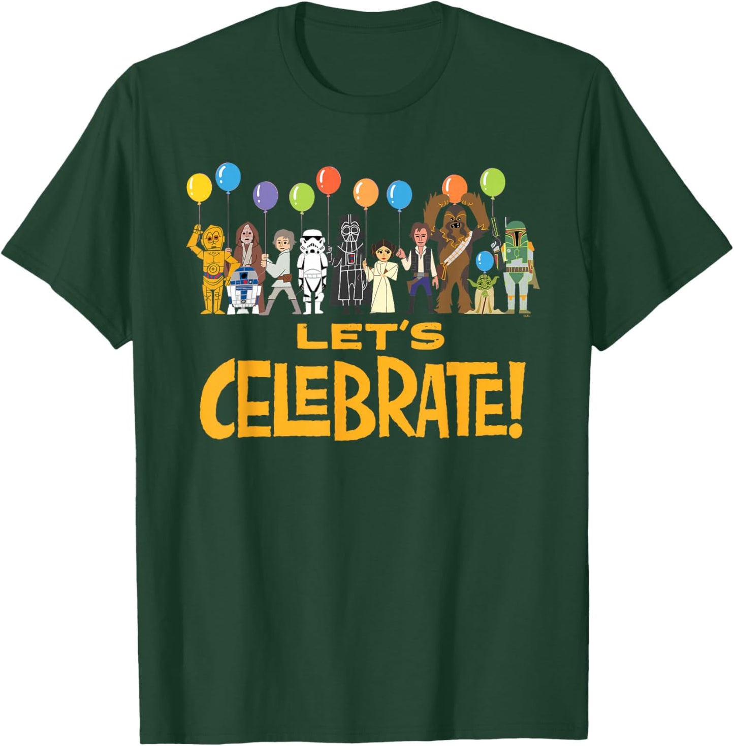 Star Wars Let's Celebrate! Classic Characters Party Matching T-Shirt - T-Shirt | Forest