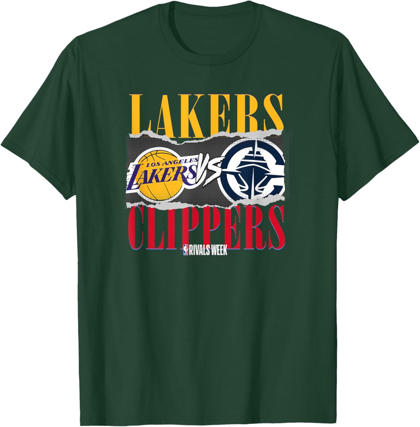 NBA Official Rivals Week Lakers vs Clippers Dog Fight T-Shirt - T-Shirt | Forest