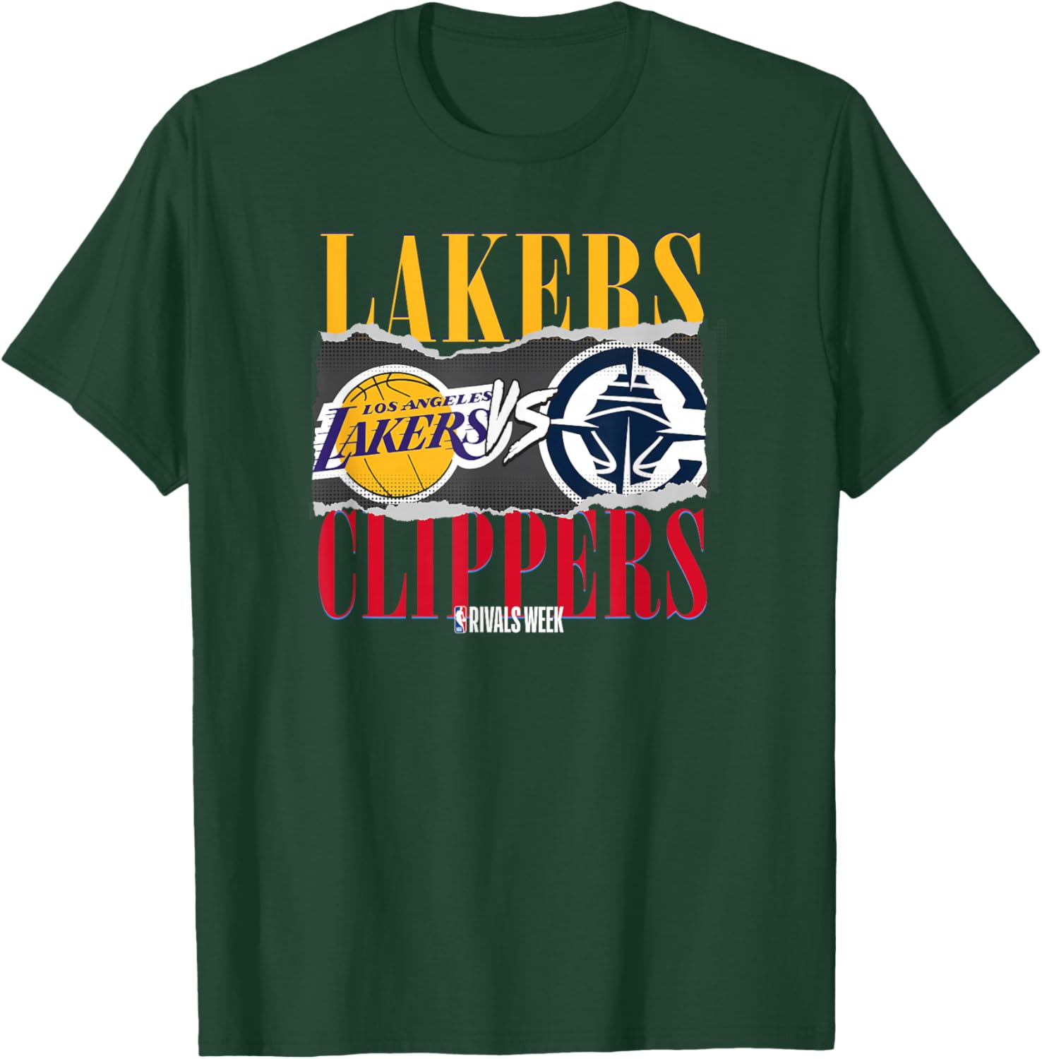 NBA Official Rivals Week Lakers vs Clippers Dog Fight T-Shirt - T-Shirt | Forest