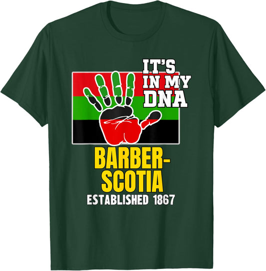 Barber–Scotia, BSC, Red, Black and Green HBCU T-Shirt - T-Shirt | Forest