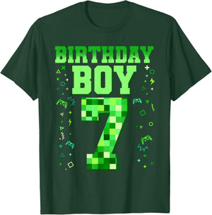Birthday Boy Shirt It's My 7th Birthday Video Game T-Shirt - T-Shirt | Forest