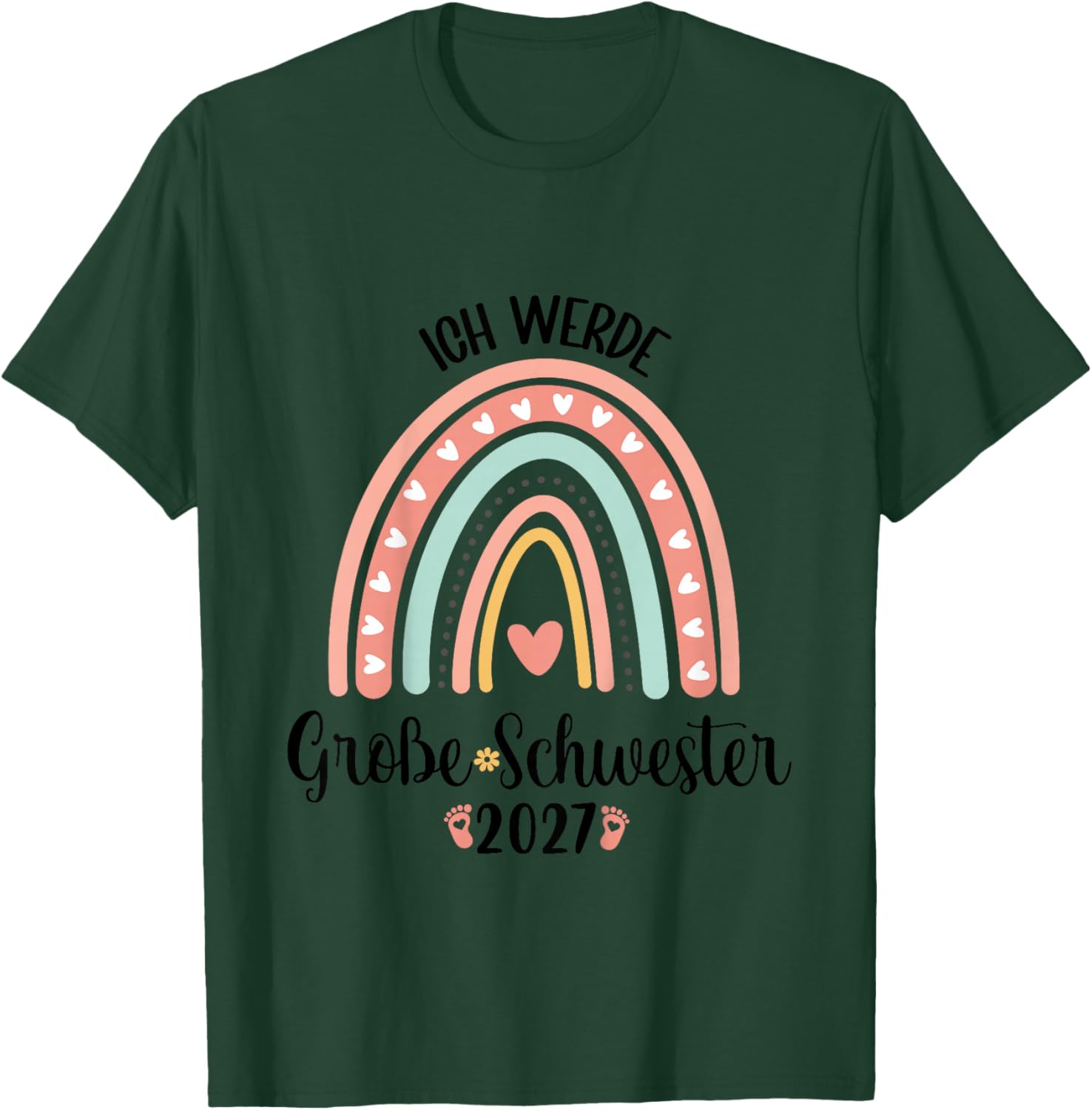 Kinder Ich Werde Große Schwester 2027 Große Schwester Cute T-Shirt - T-Shirt | Forest