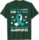 I Wear Teal And White For My Mom Cervical Cancer Awareness T-Shirt - T-Shirt | Forest