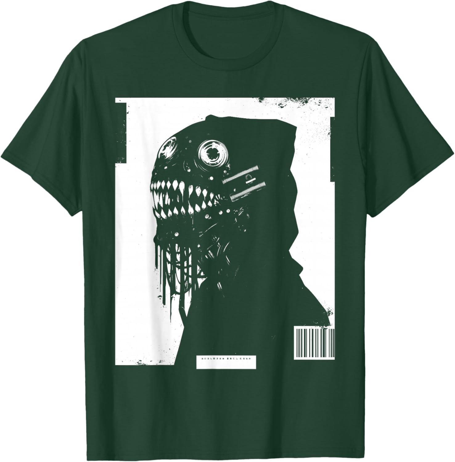 Horror Techwear Ghoul Futuristic Grunge Cybergoth Gothic T-Shirt - T-Shirt | Forest