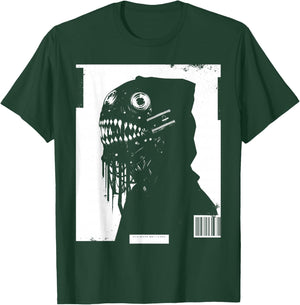 Horror Techwear Ghoul Futuristic Grunge Cybergoth Gothic T-Shirt - T-Shirt | Forest