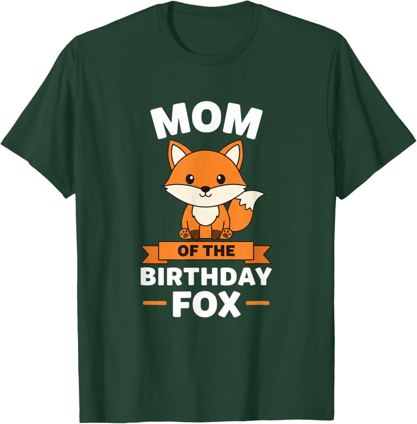 Mom of The Birthday Fox Cute Jungle Animals for Boys T-Shirt - T-Shirt | Forest