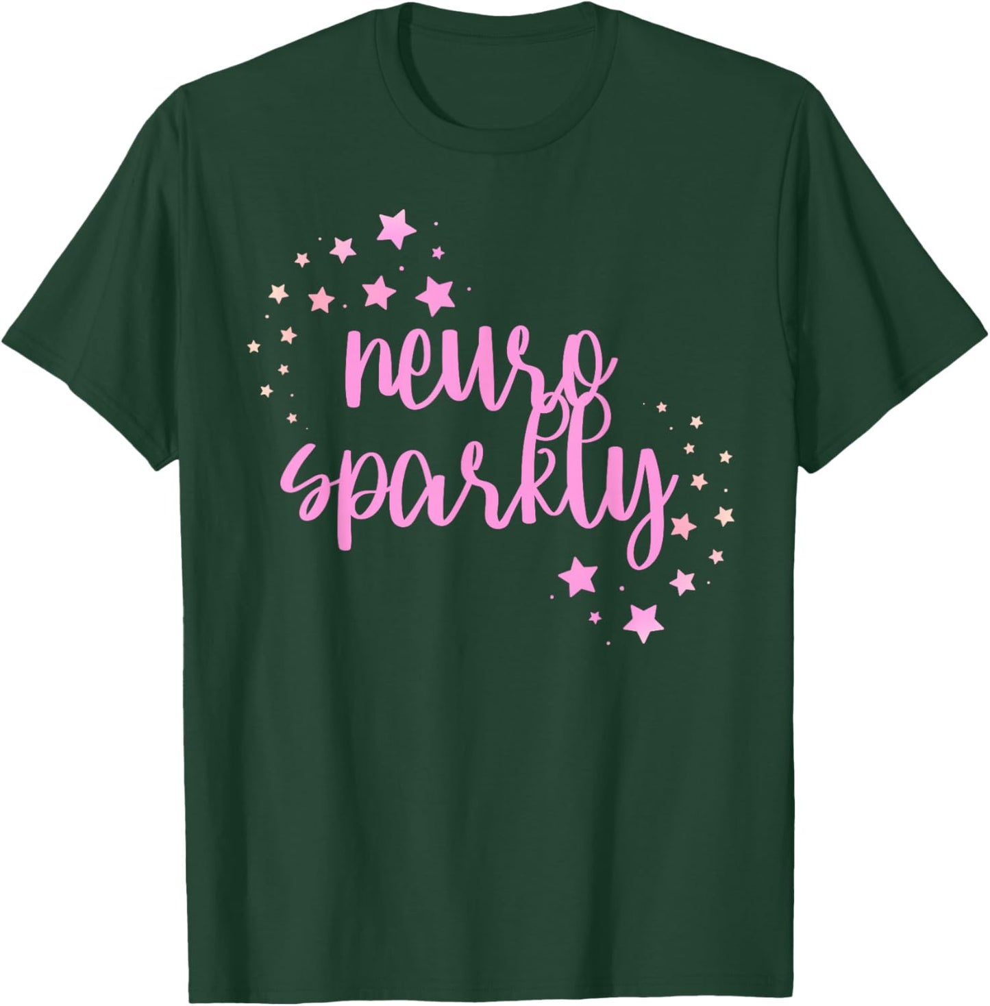 Neuro Sparkly Celebrate Neurodiversity ADHD ASD pink T-Shirt - T-Shirt | Forest