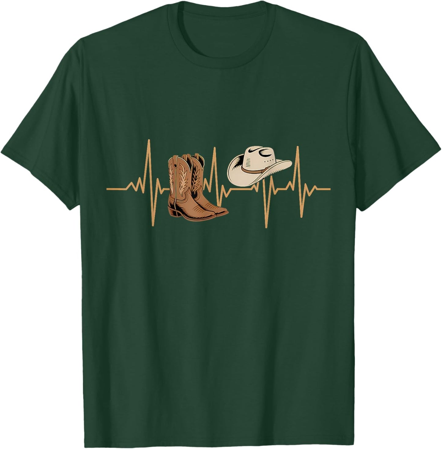 Line Dance Herzschlag EKG Line Dancing T-Shirt - T-Shirt | Forest
