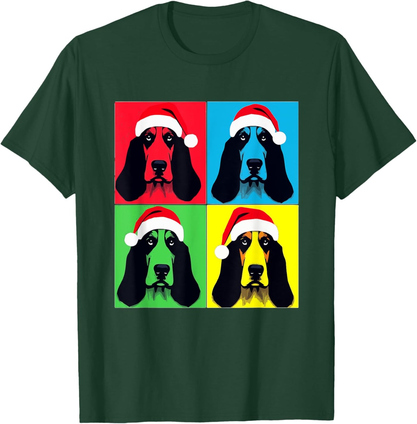Merry Xmas Bassett Hound Dog Christmas Women Kids T-Shirt - T-Shirt | Forest