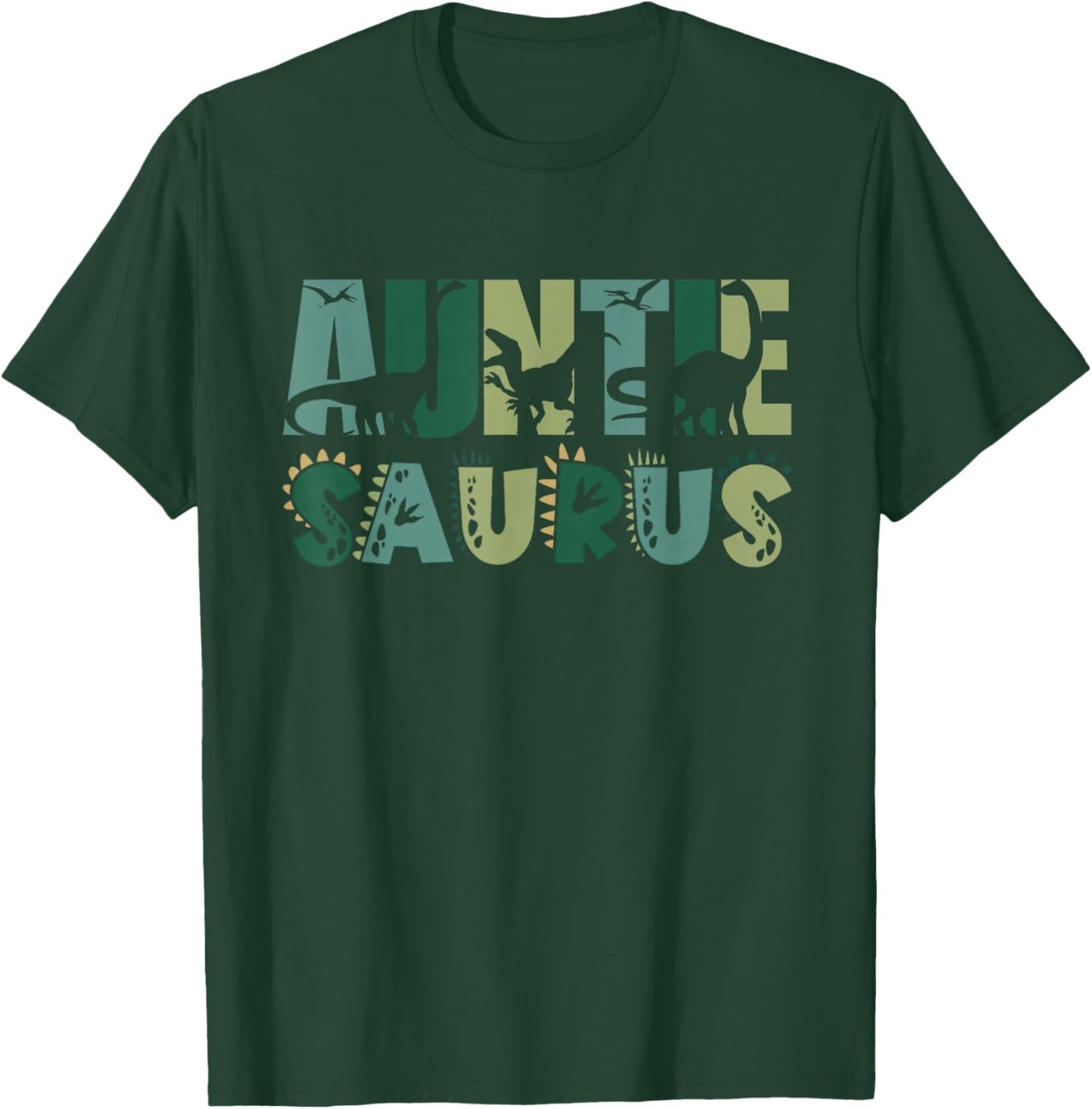 Auntie Saurus Matching Family Birthday Dinosaur Men Women T-Shirt - T-Shirt | Forest