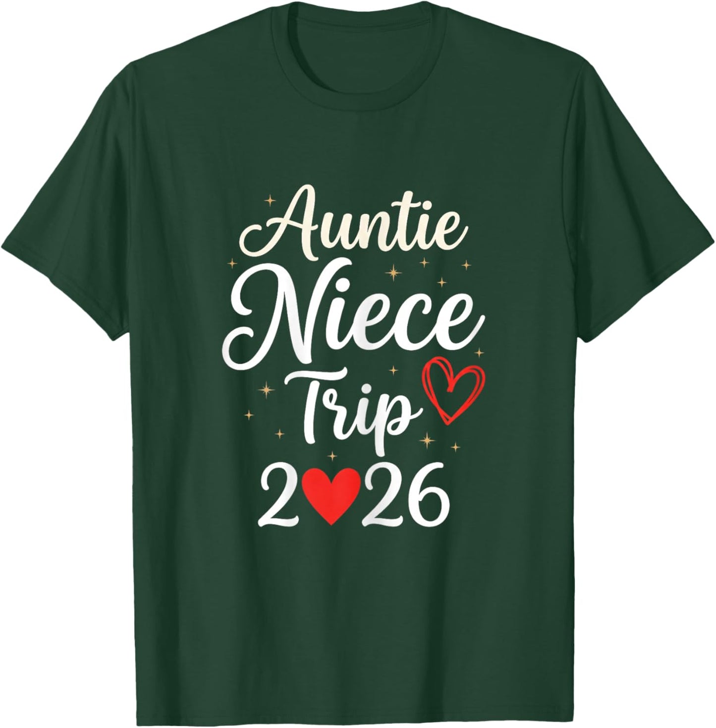 Auntie Niece Trip 2026 Summer Vacay Matching Holiday T-Shirt - T-Shirt | Forest