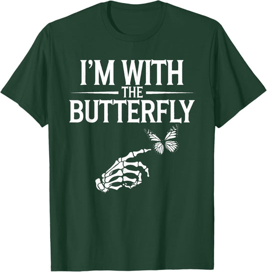 I'm With Butterfly Halloween Costume Couples Matching Gifts T-Shirt - T-Shirt | Forest