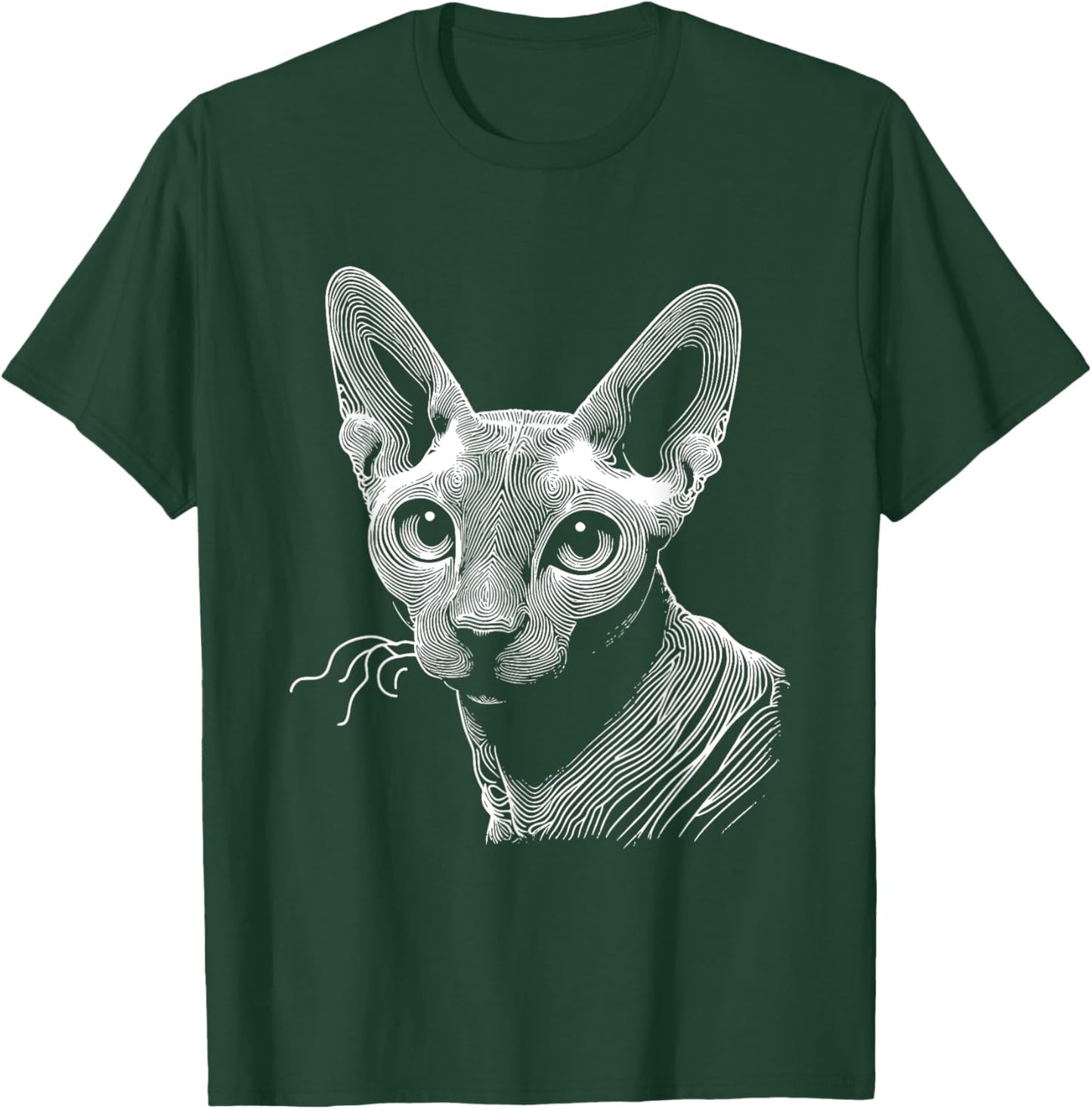 Cat Fingerprint - Cornish Rex Dad Mom Men Women T-Shirt - T-Shirt | Forest
