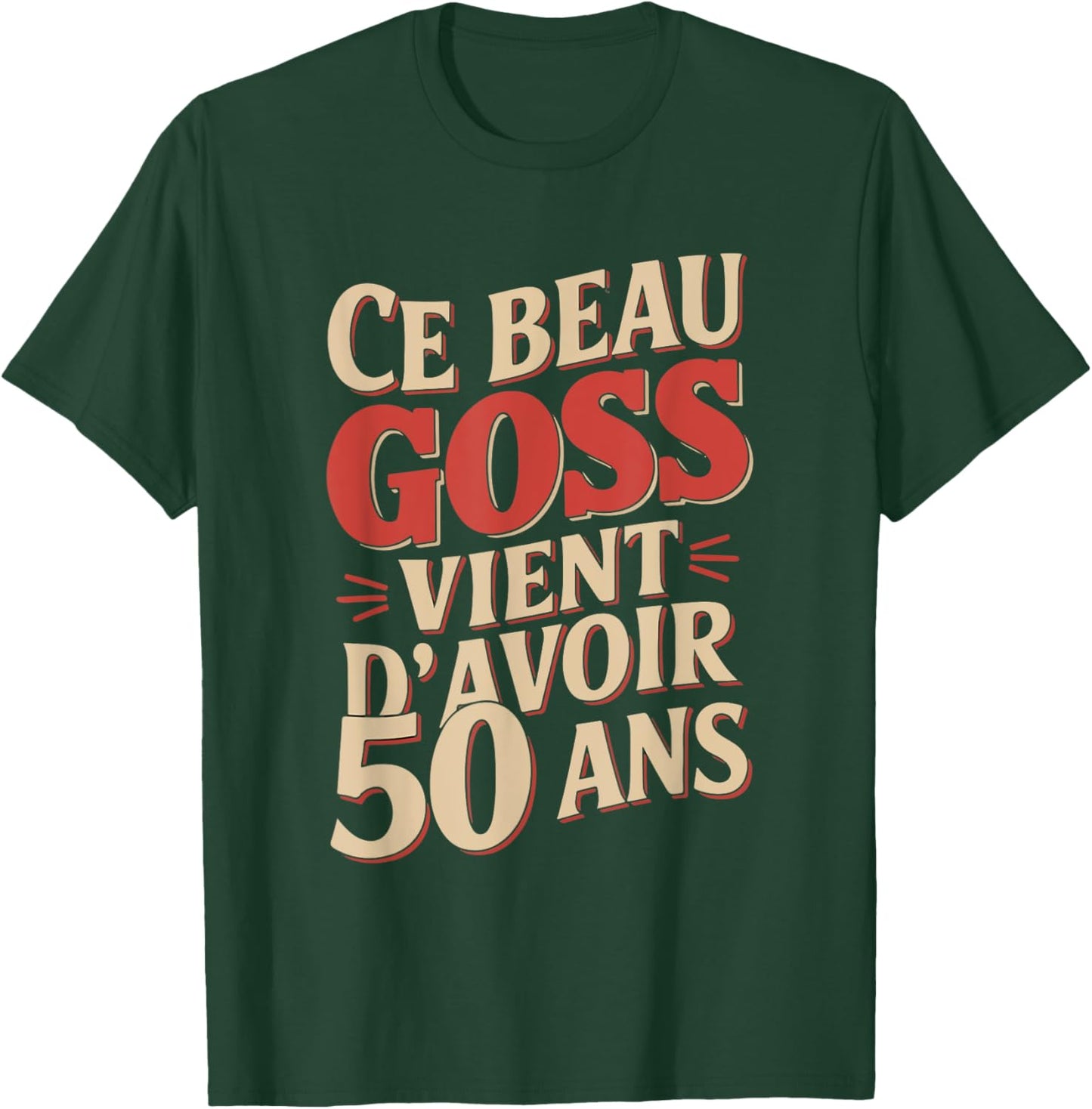 Beau Goss 50 Years Men's Funny Birthday Gift , Black, S T-Shirt - T-Shirt | Forest