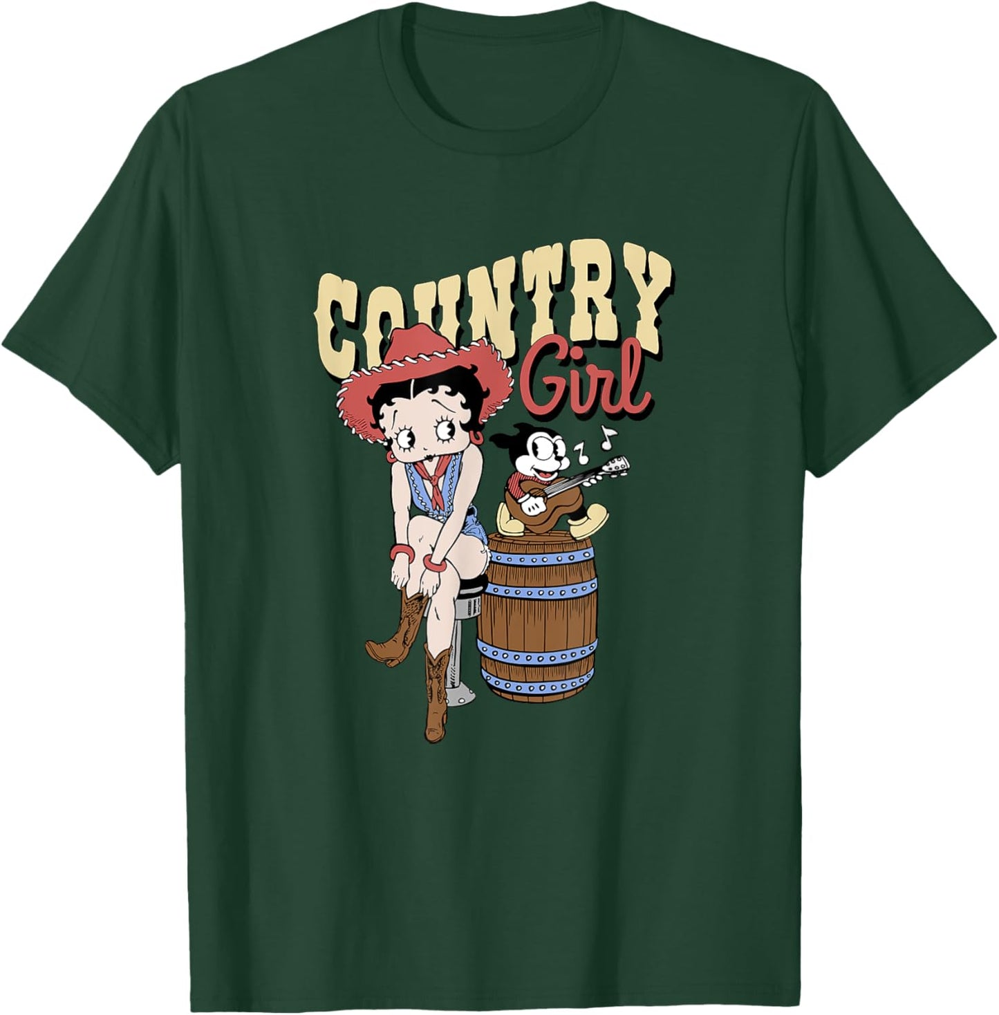 Betty Boop Sassy Country Girl Vintage Betty T-Shirt - T-Shirt | Forest