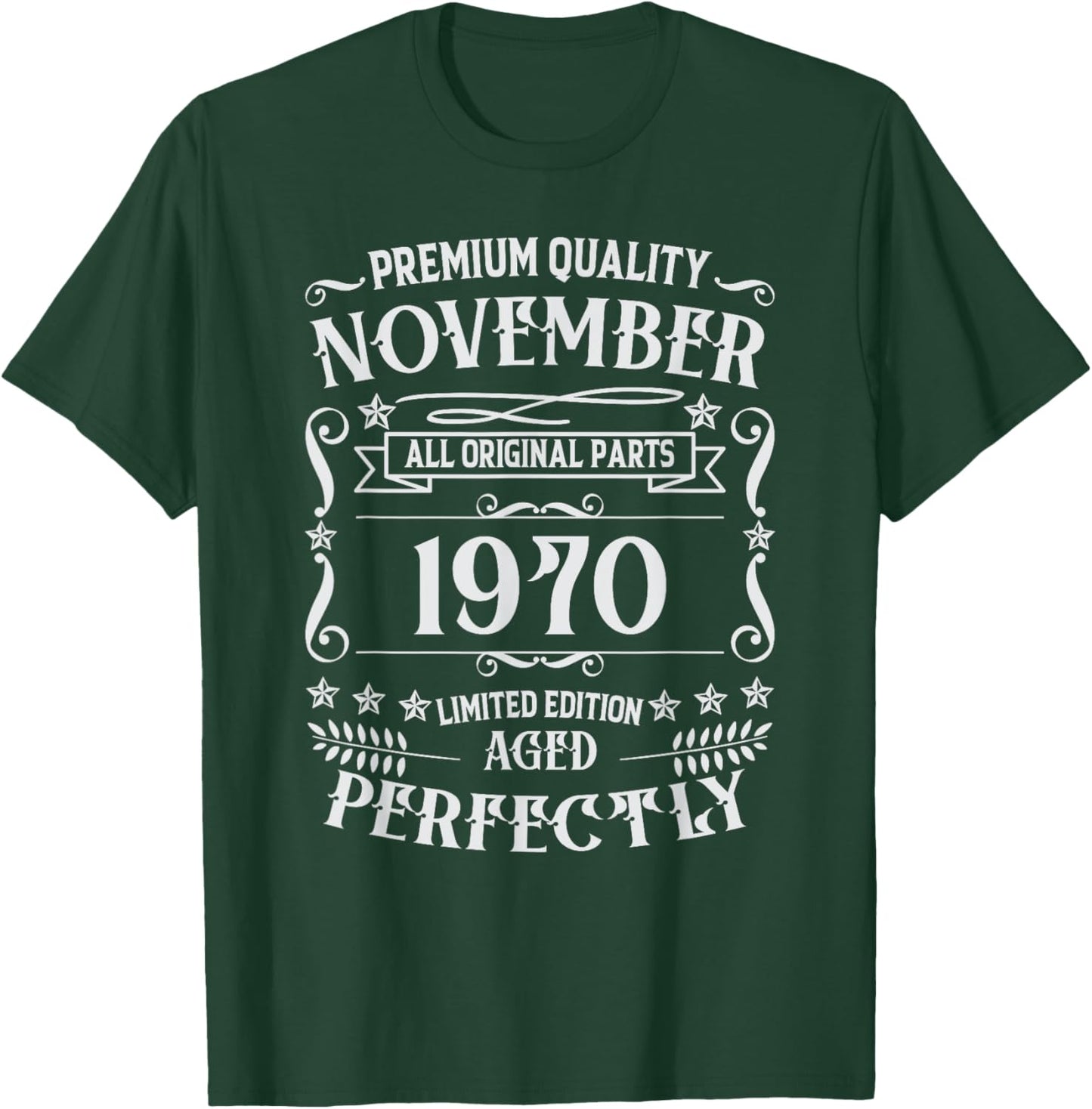 54th Birthday Legends Were Born In November 1970 T-Shirt - T-Shirt | Forest