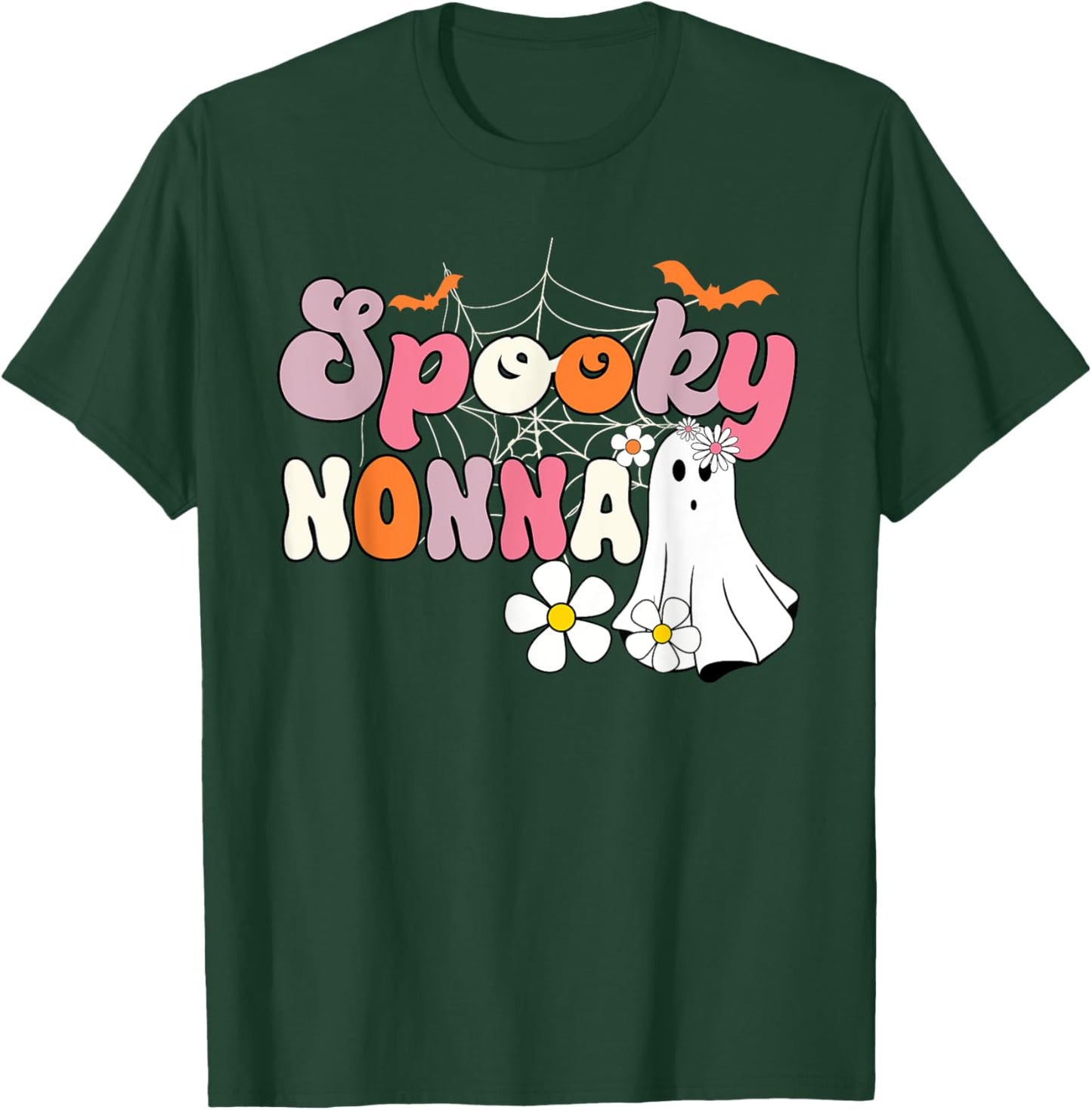 Groovy One Spooky Nonna Mama Grandma Witch Mom Halloween T-Shirt - T-Shirt | Forest