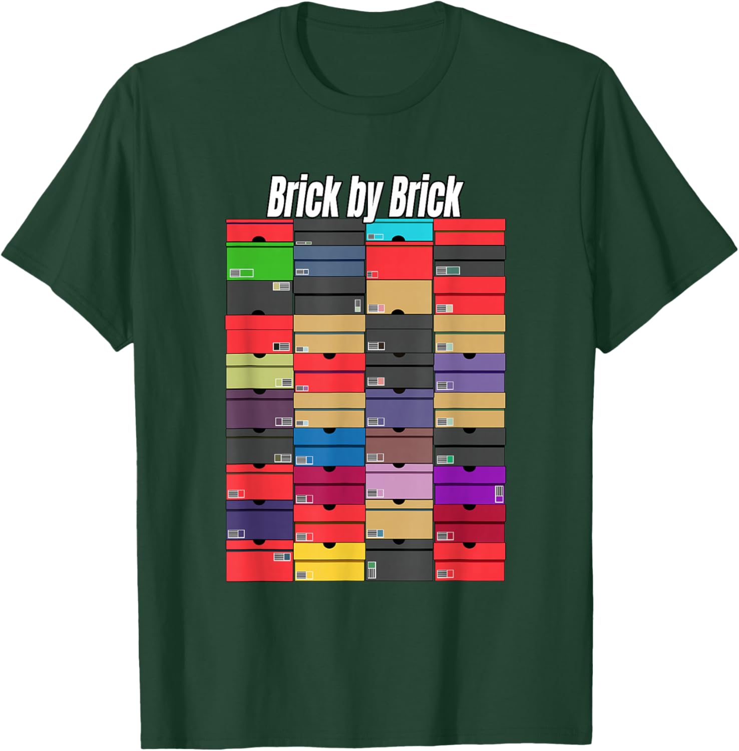 Sneaker Bricks v2 Sneaker Head T-Shirt - T-Shirt | Forest