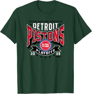 NBA Official 2026 Playoffs Detroit Pistons Next T-Shirt - T-Shirt | Forest