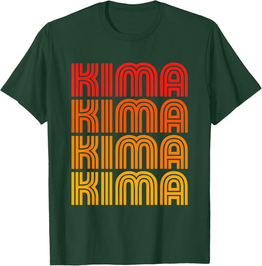 Kima Funny Cute First Name Repeating Retro Vintage Style Fan T-Shirt - T-Shirt | Forest