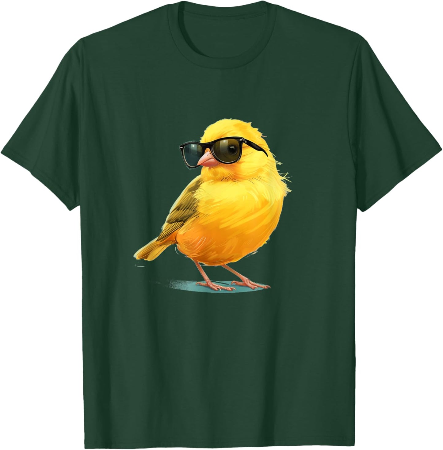 Cute yellow Bird with Sunglasses T-Shirt - T-Shirt | Forest