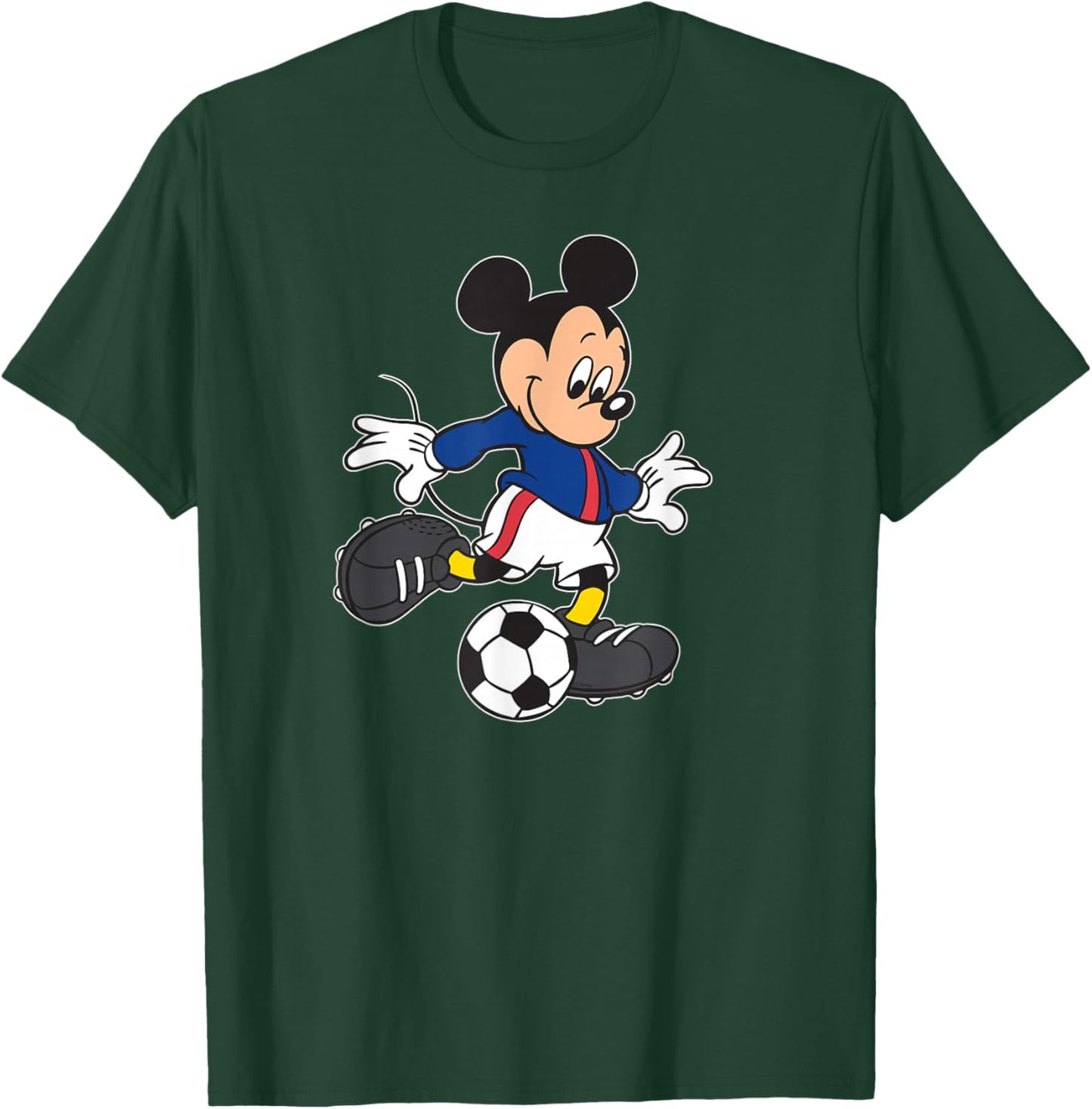 Disney Sports Mickey Mouse Soccer Team Player Football T-Shirt - T-Shirt | Forest