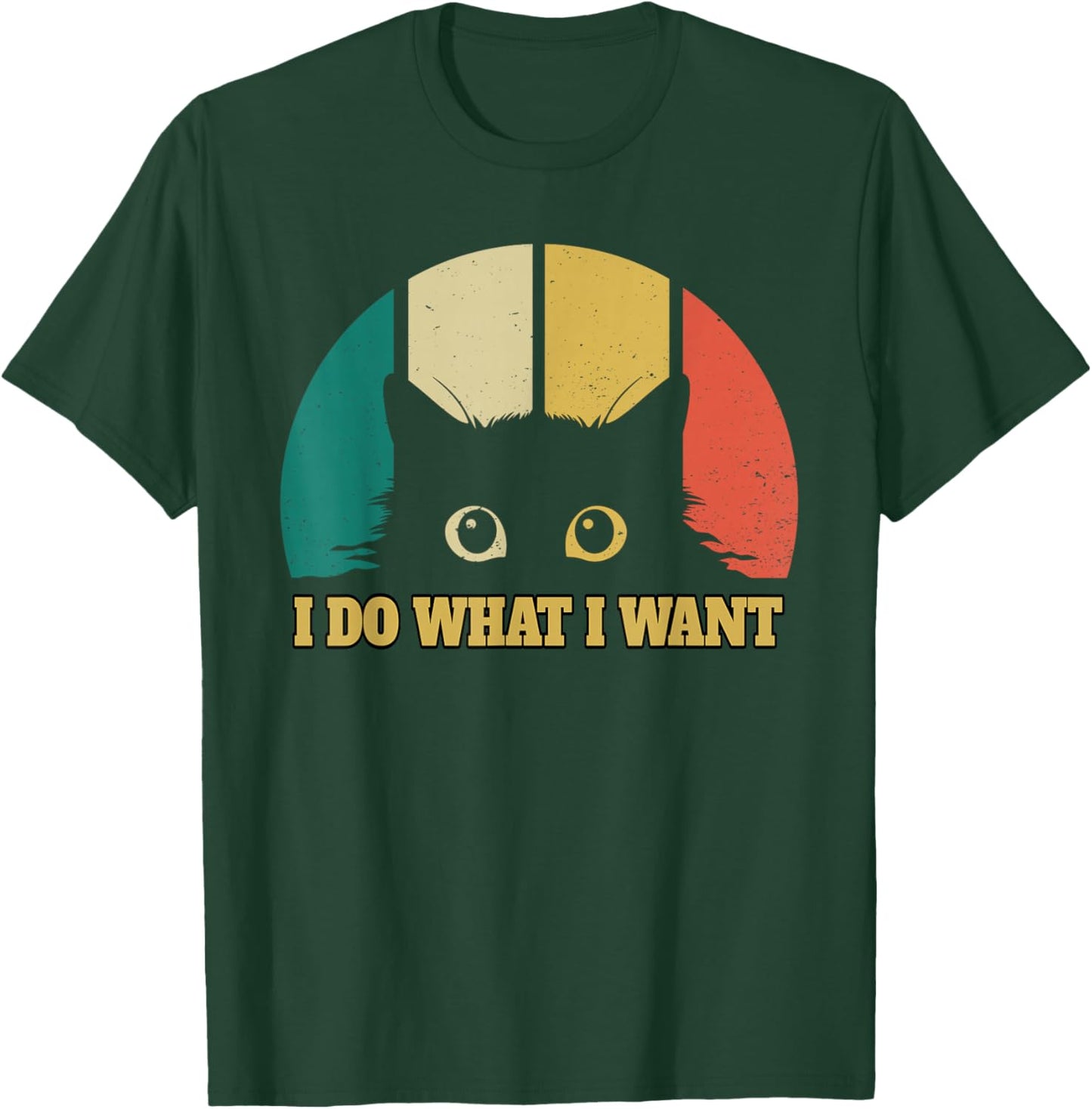 Do What I Want Vintage Black Cat Funny retro vintage Cat T-Shirt - T-Shirt | Forest