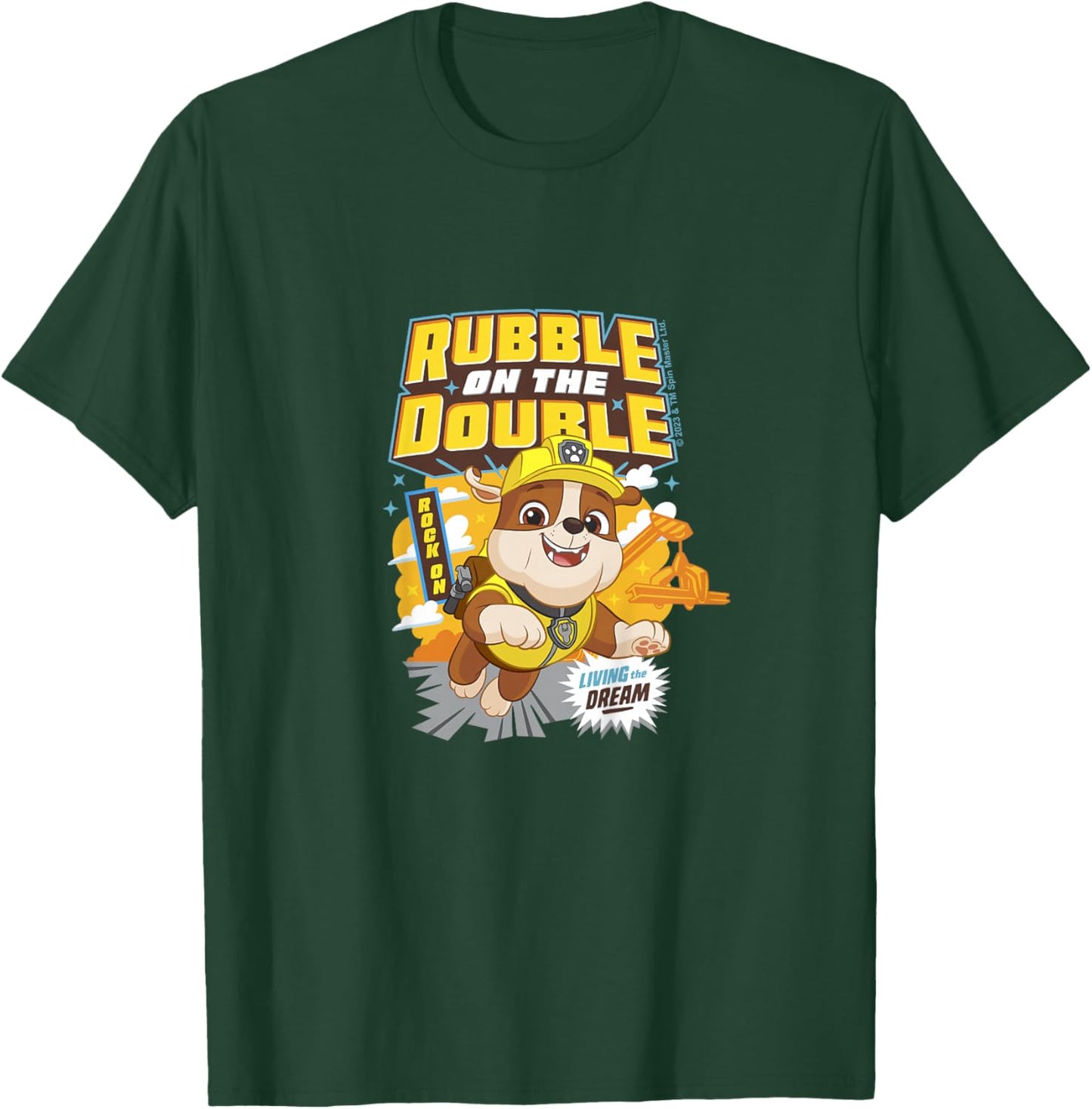 PAW Patrol Rubble On The Double Living The Dream Cute T-Shirt - T-Shirt | Forest