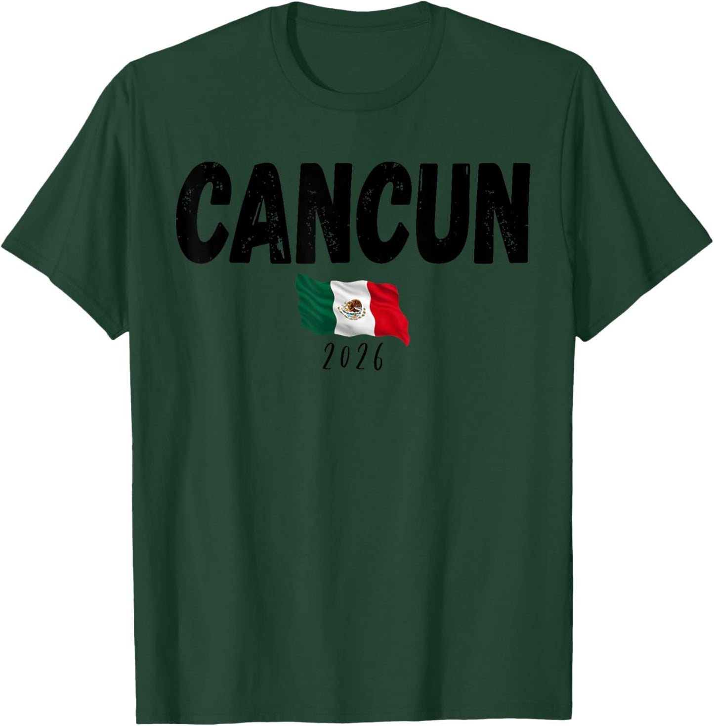 Cancun Souvenir 2026 Vacation Trip Mexico Travel Flag Group T-Shirt - T-Shirt | Forest