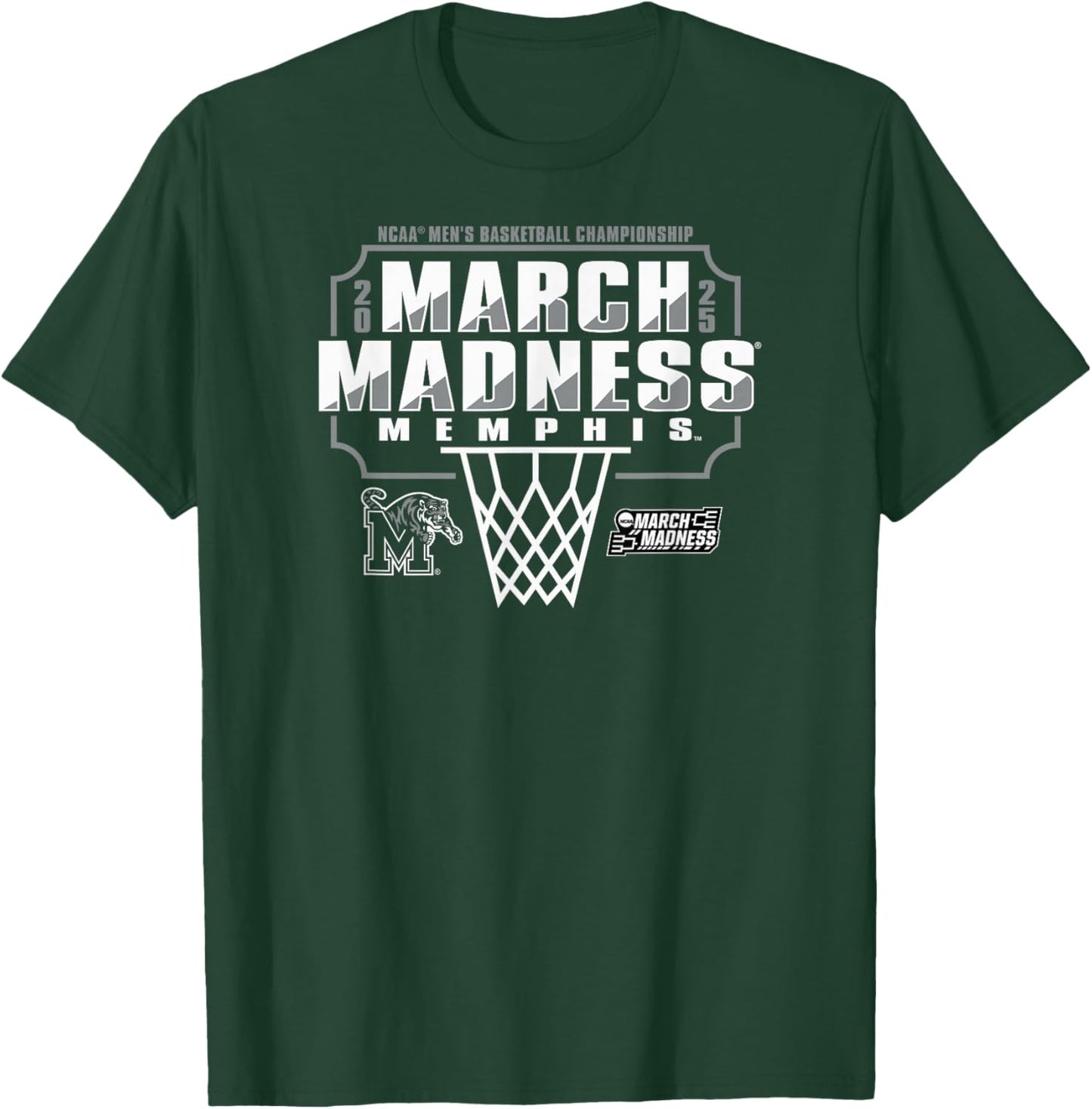 Memphis Tigers March Madness 2025 Basketball Blue T-Shirt - T-Shirt | Forest