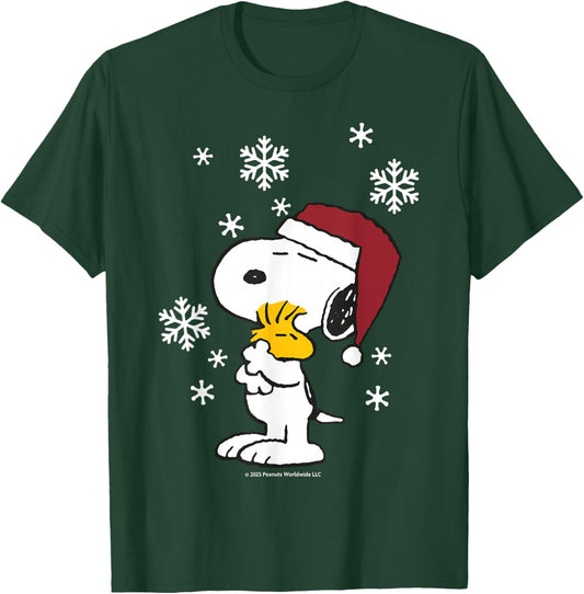 Peanuts - Snoopy Woodstock Christmas Love Christmas T-Shirt - T-Shirt | Forest