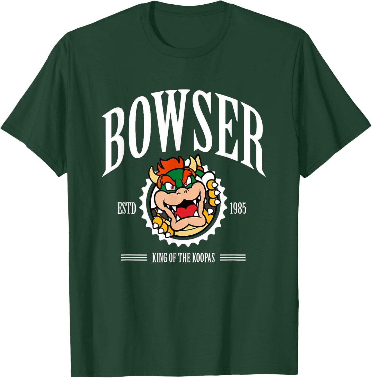 Super Mario Bros Bowser Est 1985 King Koopa Collegiate T-Shirt - T-Shirt | Forest