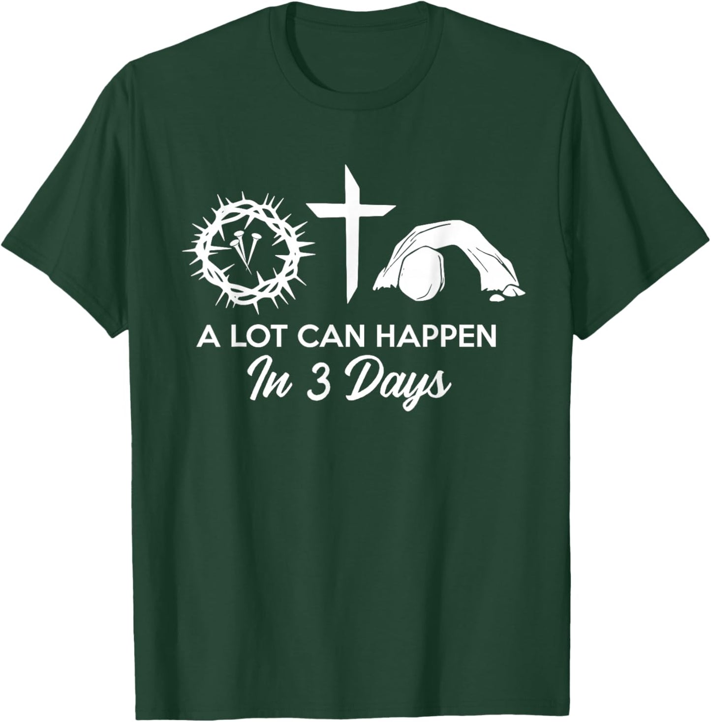 Alot Can Happen In 3 Days simple - Hallelujah Easter T-Shirt - T-Shirt | Forest