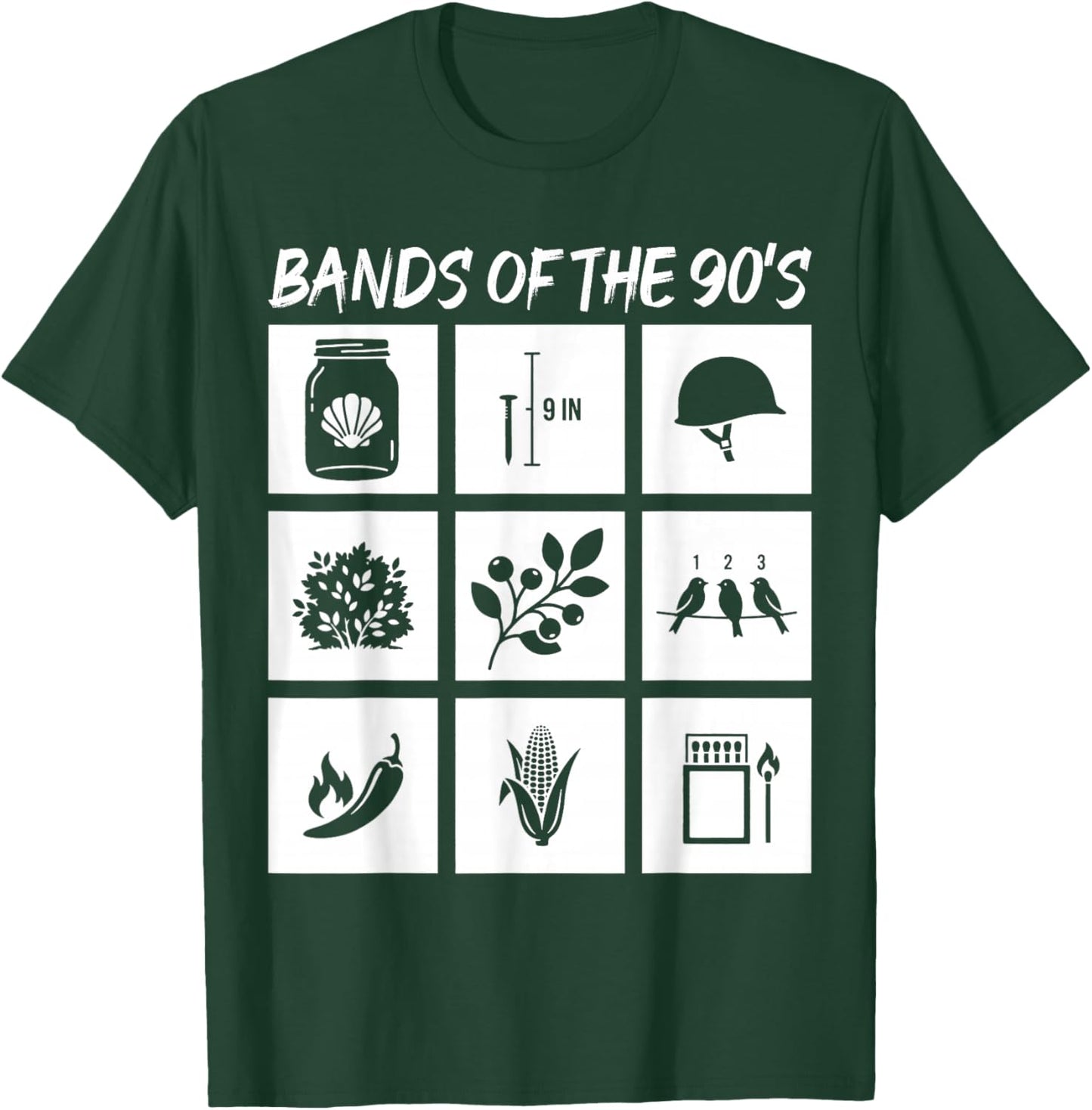 Bands of The 90s Rock Music Lover Heavy Metal Rock N Roll T-Shirt - T-Shirt | Forest