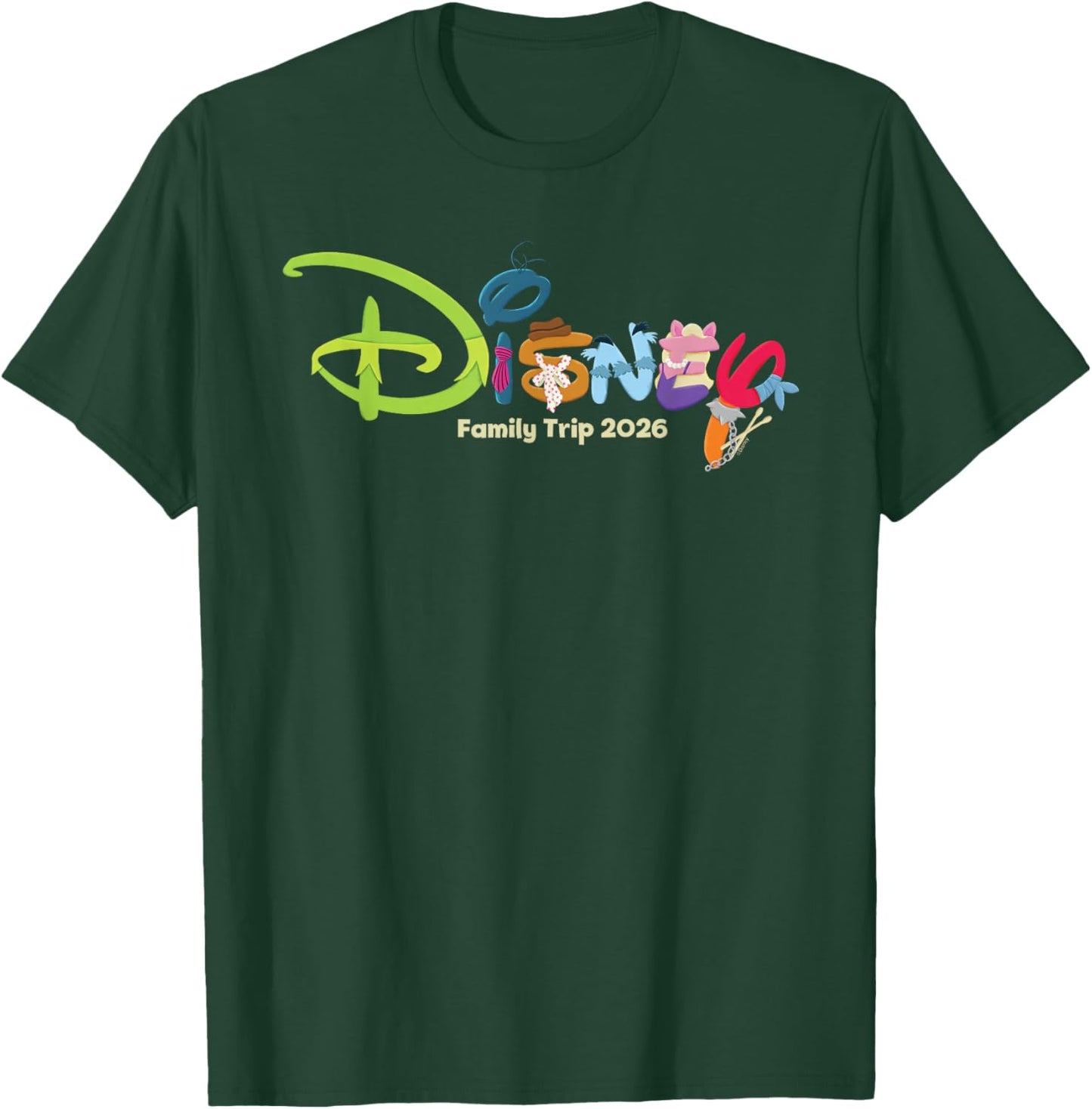 Disney Family Trip 2026 The Muppets Script Logo Vacation T-Shirt - T-Shirt | Forest