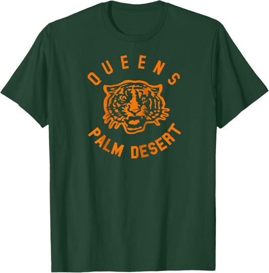 Official Queens of The Stone Age Tiger Palm Desert Raglan Baseball T-Shirt - T-Shirt | Forest