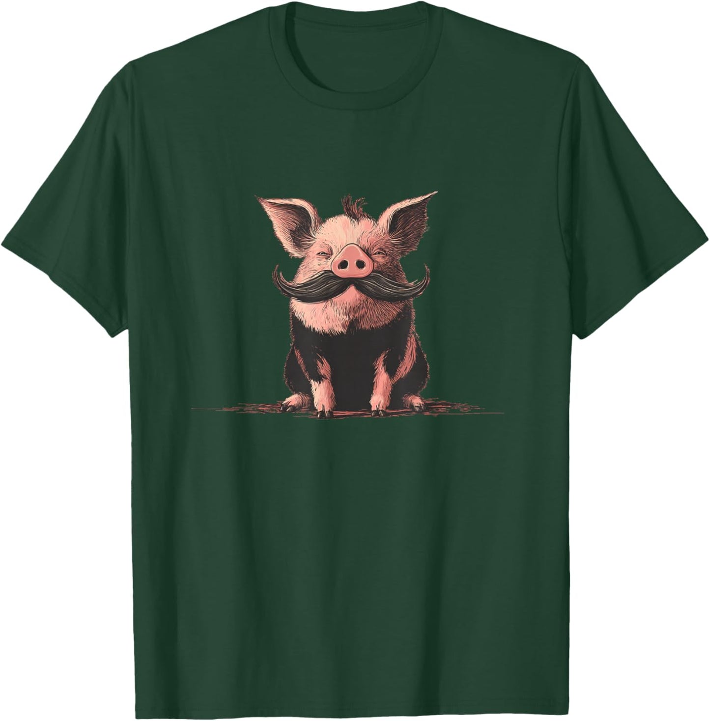 Costume de Cochon Souriant avec Moustache T-Shirt - T-Shirt | Forest