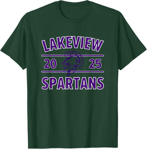 Lakeview Spartans Logo 2025 HS T-Shirt - T-Shirt | Forest