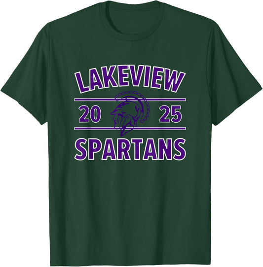 Lakeview Spartans Logo 2025 HS T-Shirt - T-Shirt | Forest