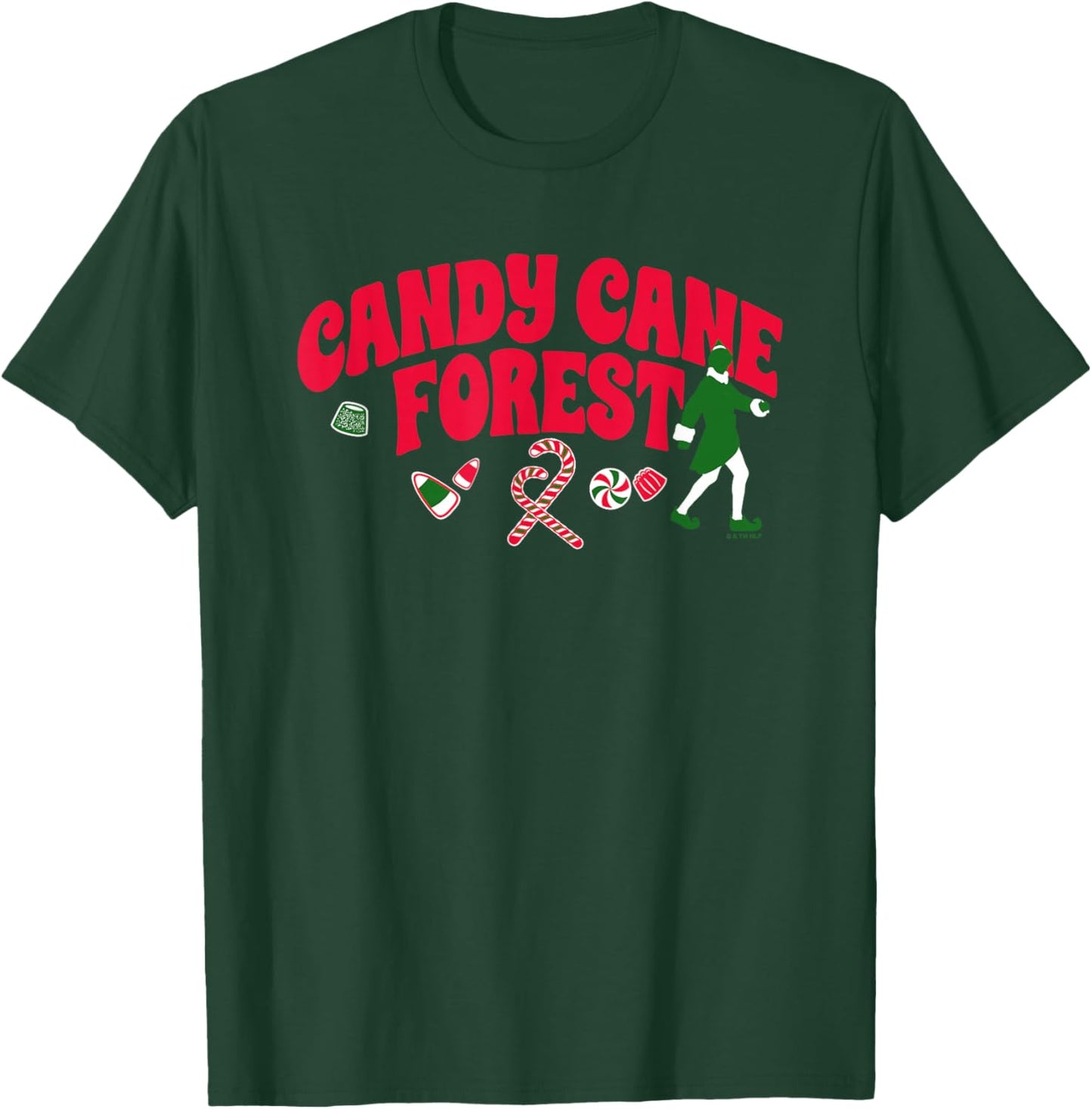 Elf Candy Cane Forest T-Shirt - T-Shirt | Forest